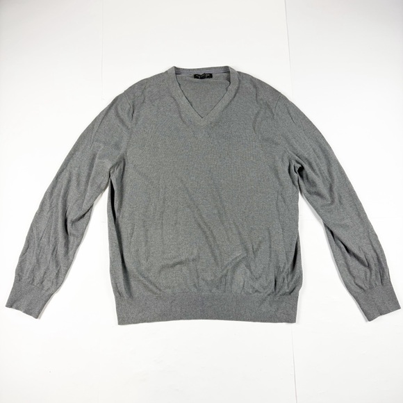 Banana Republic Other - Banana Republic Men's Silk Cashmere Blend Grey V-Neck Sweater XL